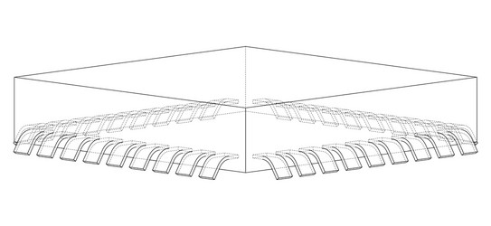 3d microchip rendering vector