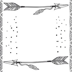 Arrow of boho style design vector