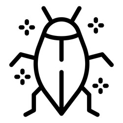 black bug icon software debugging vector image