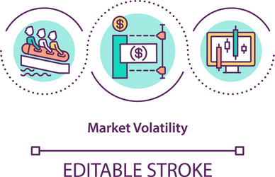 Market volatility concept icon vector