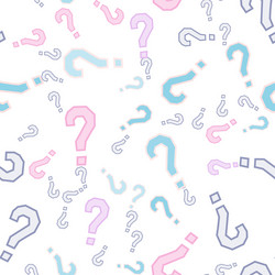 quiz seamless pattern question marks doubt faq vector image
