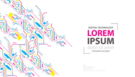 abstract technological background with various vector image