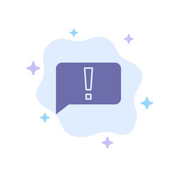 chat error basic ui blue icon on abstract cloud vector image