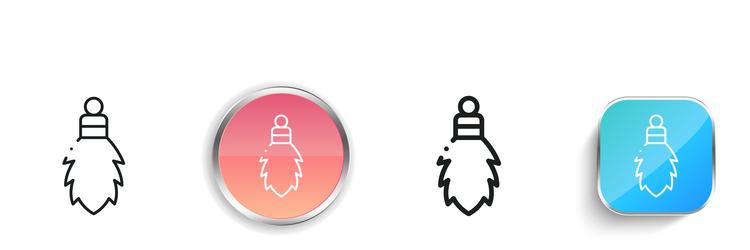 good luck icon thin linear regular and button vector image
