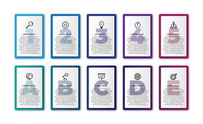 timeline infographic design element and number vector image