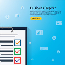 business analyst or financial research report vector