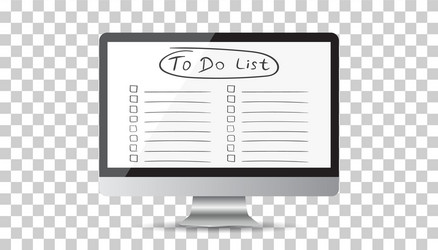 Businessman to do list checklist with computer vector