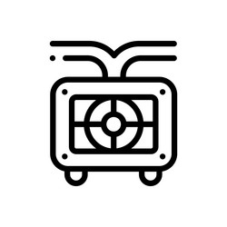exhausted icon thin linear style design isolated vector image