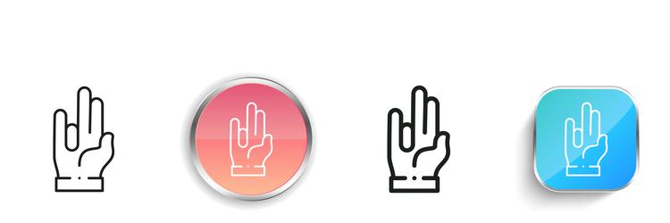 good icon thin linear regular and button style vector image