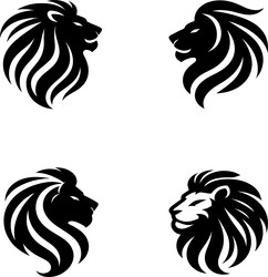 lion logo design symbol of strength and majesty Vector Image