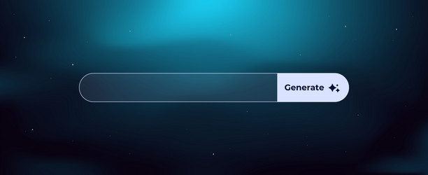 minimalist search bar design with generate button vector image