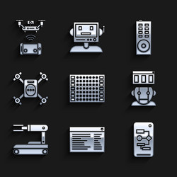 set printed circuit board pcb software web vector