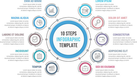 Diagram infographic for 10 steps circle puzzle Vector Image