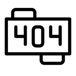code of error for not found page vector image