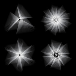 cosmic object is a geometric fractal vector image