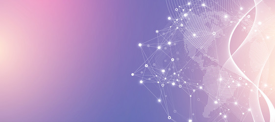 global network connection banner design template vector image