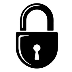 secure lock icon for web prote vector image