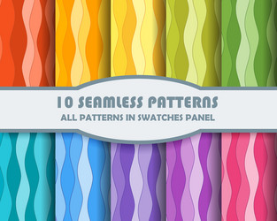 set of geometric patterns for design vector image