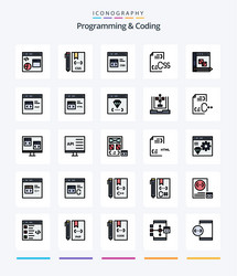 creative programming and coding 25 line filled vector image