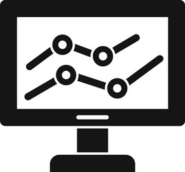 graph monitor icon simple style vector image