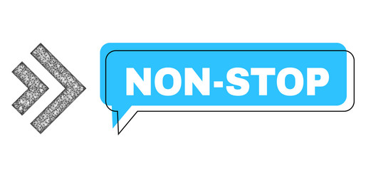 shifted non-stop speech balloon and net shift vector