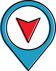 pin pointer location with arrow vector image