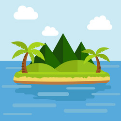 tropical island vector