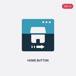 Two color home button icon from web concept vector