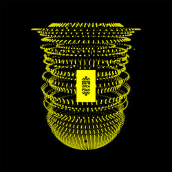 Array with dynamic particles 3d technology style vector