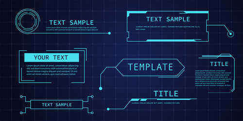 callout title box cyber interface design with info vector image