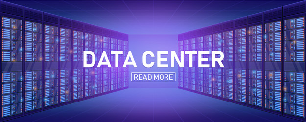 Creative of server rack room Royalty Free Vector Image