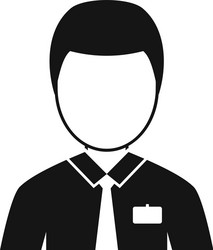man estimator icon simple style vector image