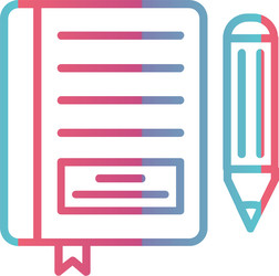 notebook line gradient design vector image