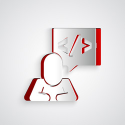 paper cut web design and front end development vector image