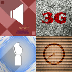 set of abstract backgrounds with different web vector image