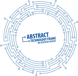 Abstract technology round frame vector