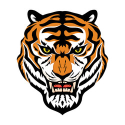 angry tiger sign Vector Image