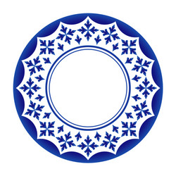 Round Rocailles Vector Porcelain round design Royalty Free Vector Image
