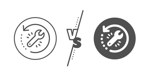 recovery tool line icon backup data sign restore vector image