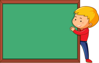 Chalkboard with Man vector image