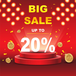 flash sale template with gradient color concept vector image