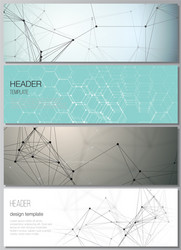 minimalistic editable layout of headers vector image