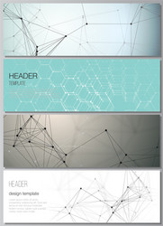 Minimalistic editable layout of headers vector