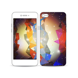 mobile smartphone with an example of the screen vector image