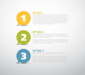 one two three - bubbles with numbers vector image