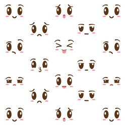 seamless pattern background with borderless facial vector image