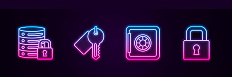 Set line server security with lock marked key vector
