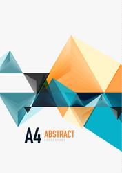 Triangular low poly a4 size geometric vector