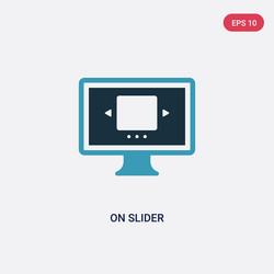 Two color on slider icon from web concept vector