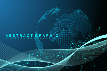 Big data visualization graphic abstract vector